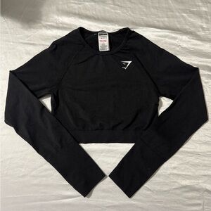 Gymshark Black Long Sleeve Crop Top